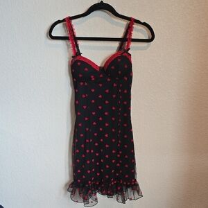 Madden Girl Black and Red Lace lingerie